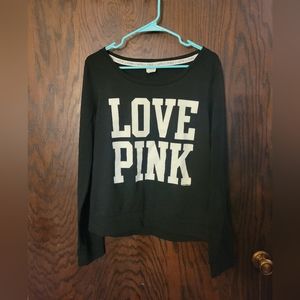 NWOT VS PINK CREWNECK BLACK & WHITE WIDE NECK